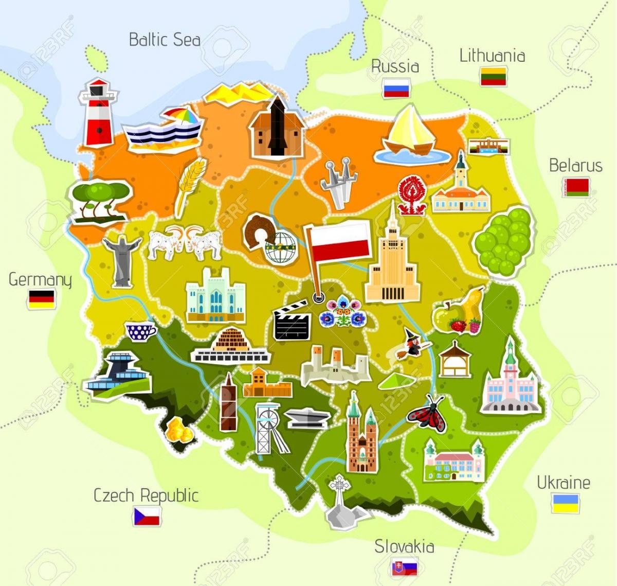 mapa Polski zabytki
