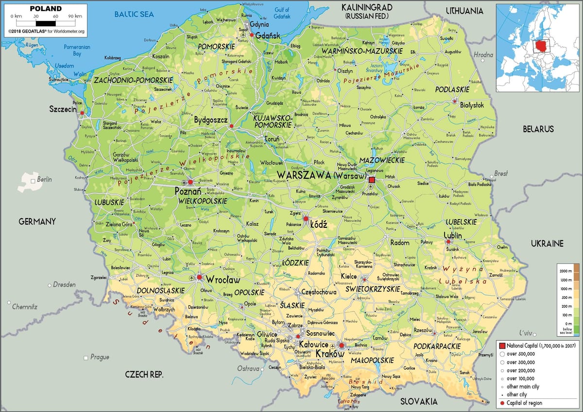 mapa Polski