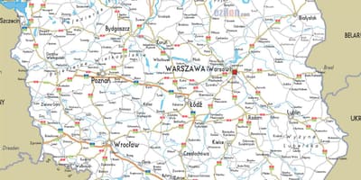 Mapa Polski autostrad