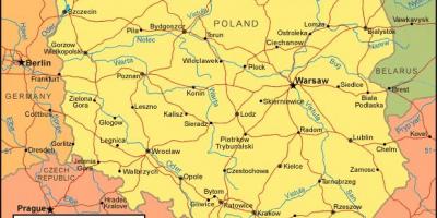 Mapa Polski granice