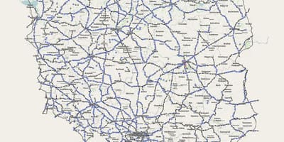 Mapa Polski Dworzec