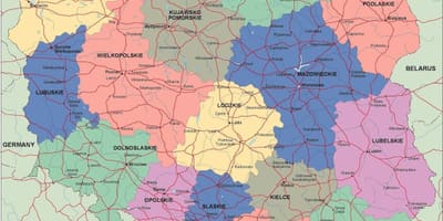 Mapa Polski politycznej
