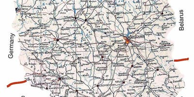 Mapa Polski ulicy