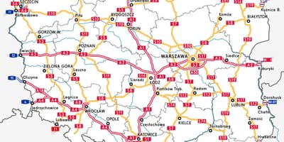 Mapa autostrad Polski