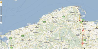 Mapa Polski plaża