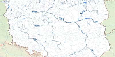Mapa Polski rzek