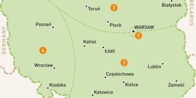 Mapa Polski Zachodniej